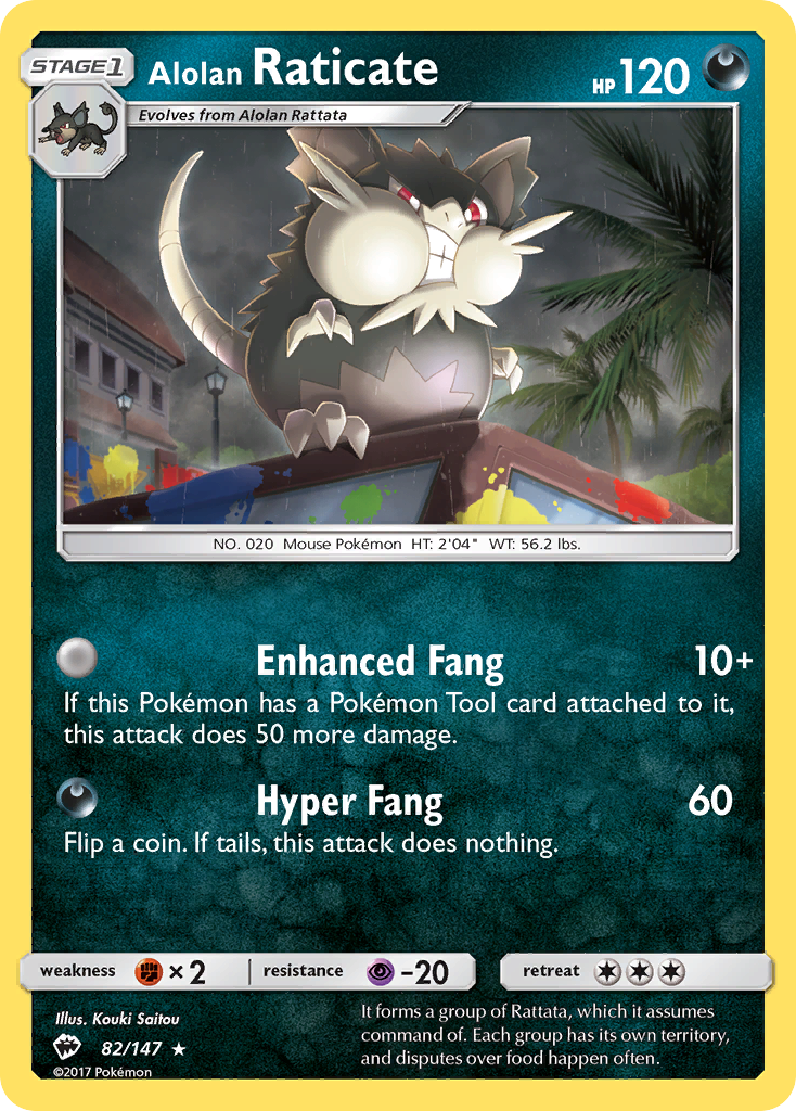 Alolan Raticate #82 Burning Shadows