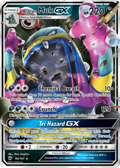 Alolan Muk-GX #84 Burning Shadows