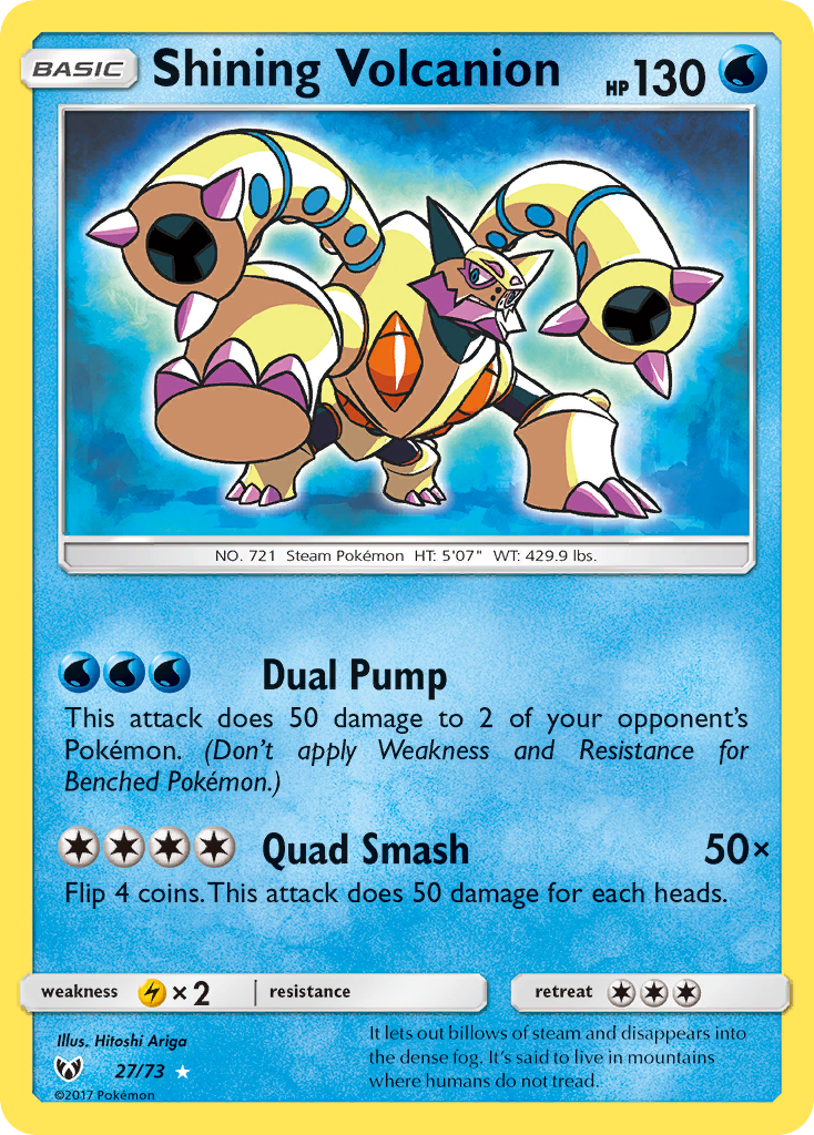 Shining Volcanion #27 Shining Legends