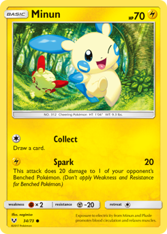 Minun #34 Shining Legends