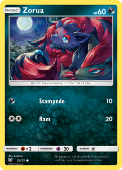 Zorua #52 Shining Legends