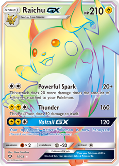 Raichu-GX #75 Shining Legends
