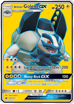 Alolan Golem-GX Crimson Invasion #102