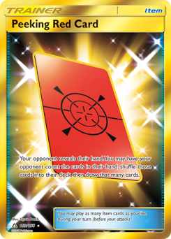 Peeking Red Card #169 Ultra Prism