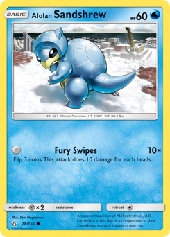Alolan Sandshrew #28 Ultra Prism
