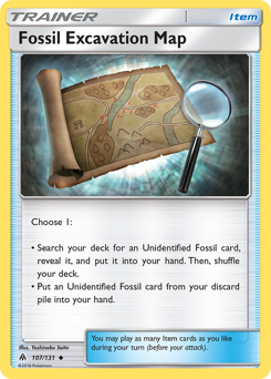Fossil Excavation Map #107 PSA 10