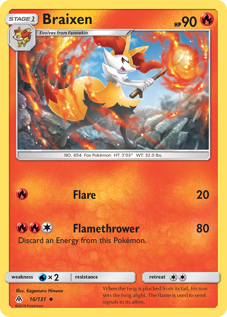 Braixen #16 Forbidden Light
