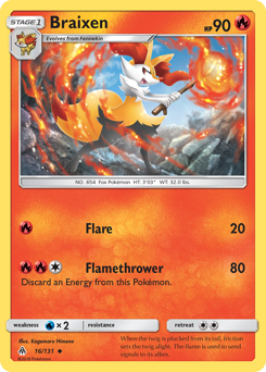 Braixen #16 Forbidden Light