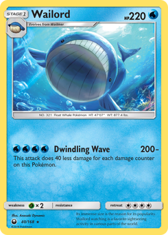 Wailord #40 Celestial Storm