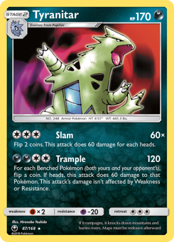 Tyranitar #87 Celestial Storm