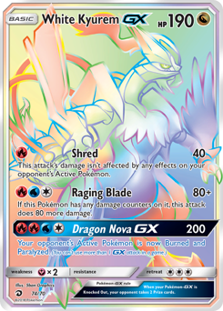 White Kyurem-GX #74 Dragon Majesty