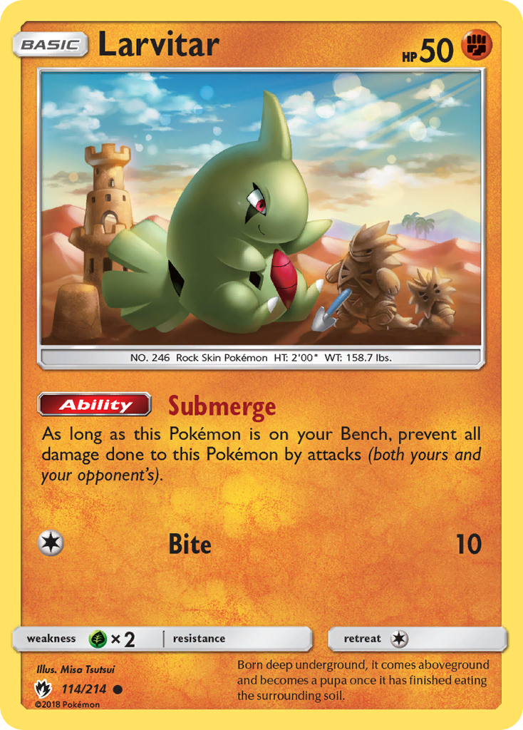 Larvitar #114 Lost Thunder