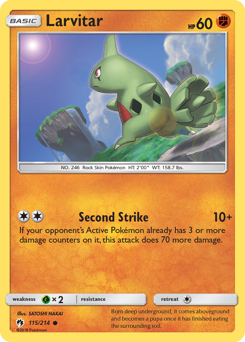 Larvitar #115 Lost Thunder