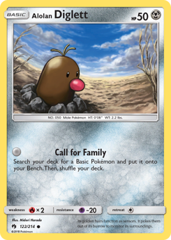 Alolan Diglett #122 Lost Thunder