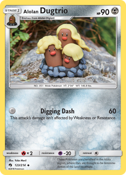 Alolan Dugtrio #123 Lost Thunder