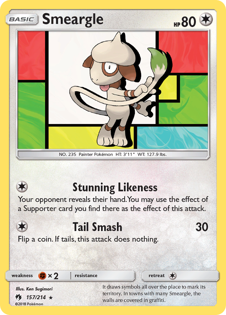 Smeargle #157 Lost Thunder