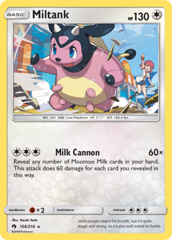 Miltank #158 Lost Thunder
