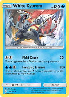 White Kyurem #63 Lost Thunder