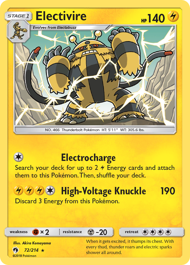 Electivire #72 Lost Thunder