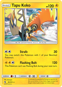 Tapu Koko #85 Lost Thunder
