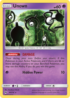 Unown #90 Lost Thunder