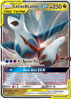 Latias & Latios-GX Team Up #113