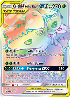 Celebi & Venusaur-GX Team Up #182