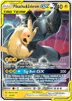Pikachu & Zekrom-GX #33 Team Up
