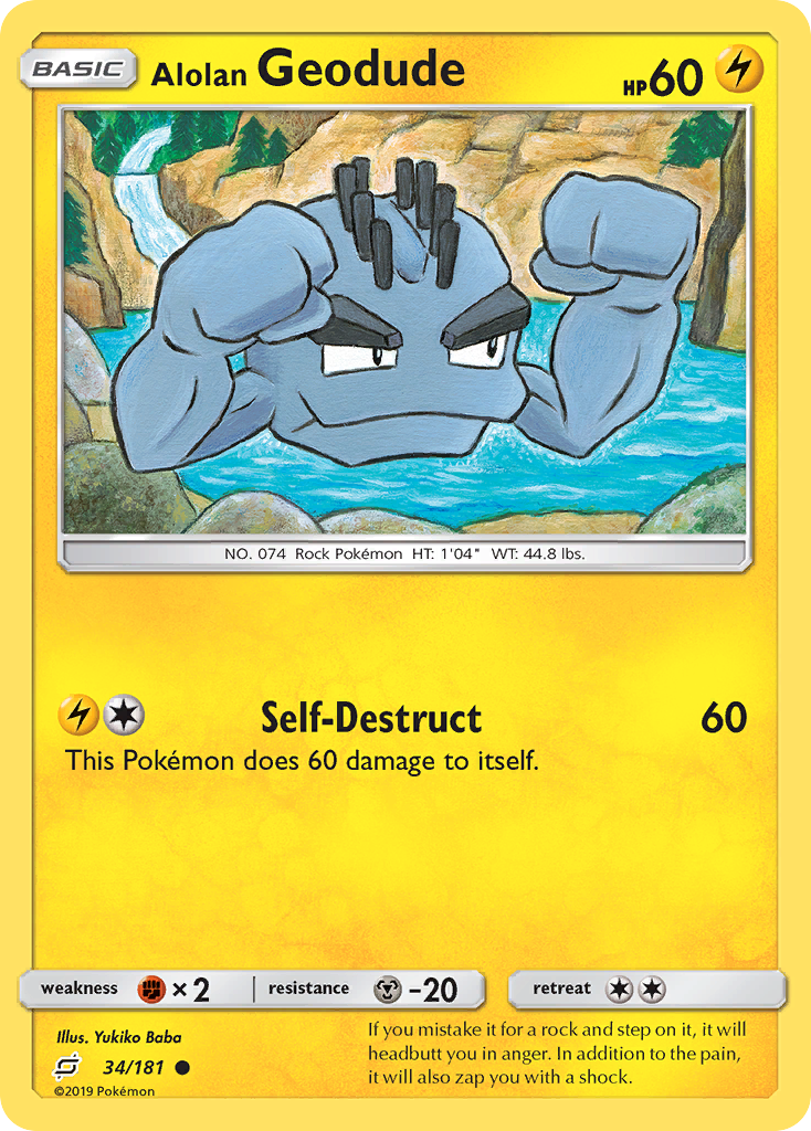 Alolan Geodude #34 Team Up