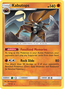 Kabutops #78 Team Up