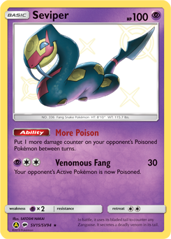 Seviper #SV15 Hidden Fates Shiny Vault