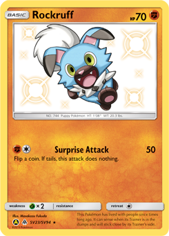 Rockruff #SV23 Hidden Fates Shiny Vault