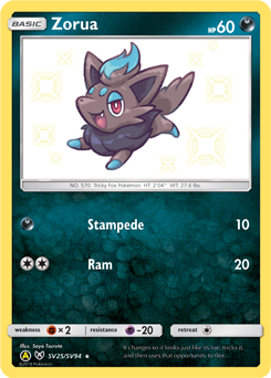 Zorua #SV25 Hidden Fates Shiny Vault