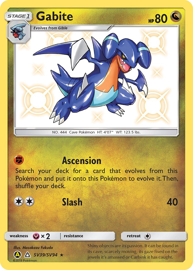 Gabite #SV39 Hidden Fates Shiny Vault