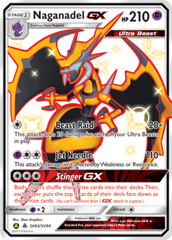 Naganadel-GX #SV63 Hidden Fates Shiny Vault