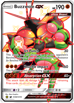 Buzzwole-GX #SV68 Hidden Fates Shiny Vault
