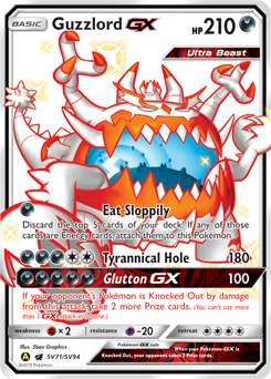 Guzzlord-GX #SV71 Hidden Fates Shiny Vault