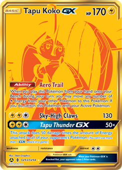 Tapu Koko-GX #SV93 Hidden Fates Shiny Vault