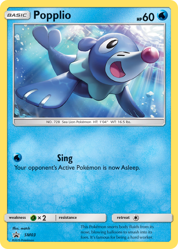 Popplio #SM03 SM Black Star Promos