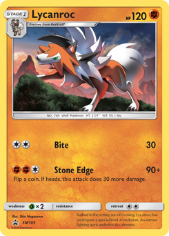 Lycanroc #SM105 SM Black Star Promos
