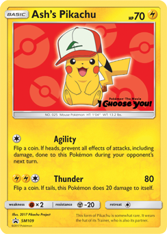 Ash's Pikachu #SM109 SM Black Star Promos