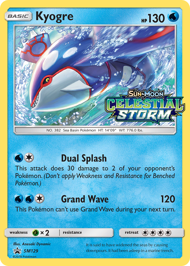 Kyogre #SM129 SM Black Star Promos
