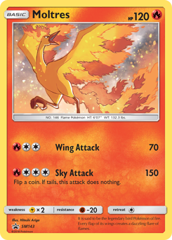 Moltres #SM143 SM Black Star Promos