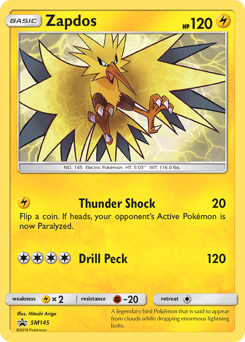 Zapdos #SM145 SM Black Star Promos