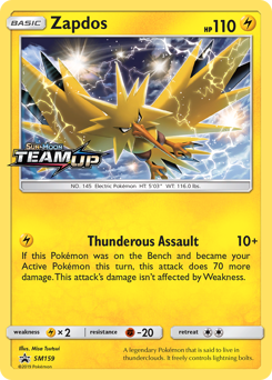 Zapdos #SM159 SM Black Star Promos