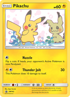 Pikachu #SM162 SM Black Star Promos