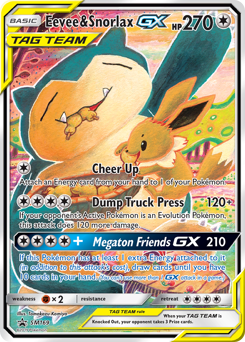 Eevee & Snorlax-GX #SM169 SM Black Star Promos