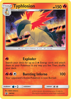 Typhlosion #SM185 SM Black Star Promos