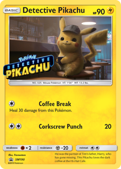 Detective Pikachu #SM190 SM Black Star Promos