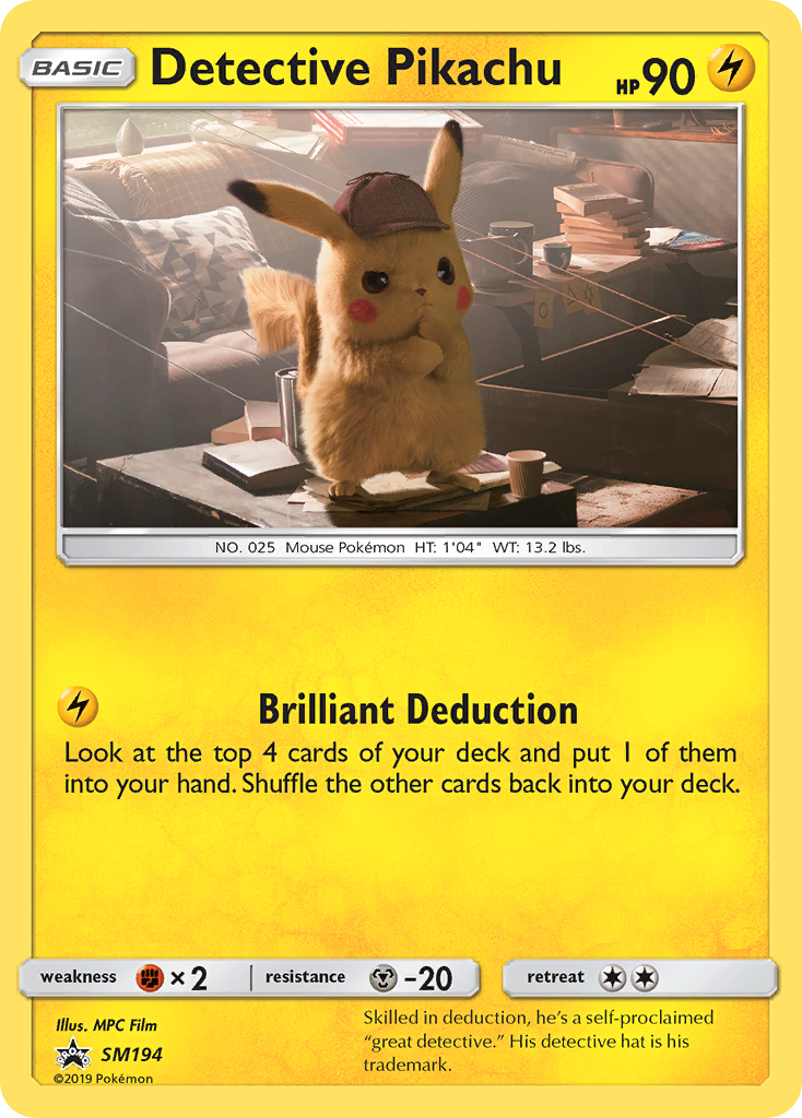 Detective Pikachu #SM194 SM Black Star Promos